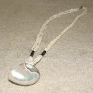 Vintage Costume Jewelry Off-White Shell & Bead Necklace