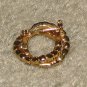 Vintage Costume Jewelry Rhinestone Double Circle Pin