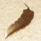 Vintage Costume Jewelry Goldtone 3"  Leaf Pin