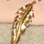 Vintage Costume Jewelry Goldtone 3 1/2"  Leaf Pin