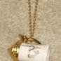 Vintage Costume Jewelry Goldtone Chain with Dangling Megaphone