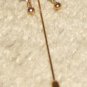 Vintage Costume Jewelry Goldtone 2" Bow Stick Pin