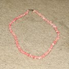 Vintage Costume Jewelry Coral Color Shell Necklace