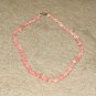 Vintage Costume Jewelry Coral Color Shell Necklace