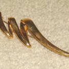 Unique Vintage Costume Jewelry Goldtone Lightning Bolt Pin