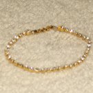 Vintage Costume Jewelry Goldtone & Rhinestone Tennis Bracelet
