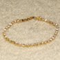 Vintage Costume Jewelry Goldtone & Rhinestone Tennis Bracelet