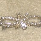 Vintage Costume Jewelry 2" Rhinestone BowPin
