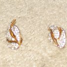 Costume Jewelry Rhinestone & Goldtone Earrings with Clip Backs