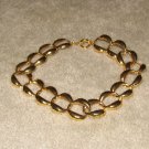 Vintage Costume Jewelry 17" Goldtone Large Links Necklace