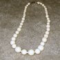 Vintage Costume Jewelry Cream Bead Necklace