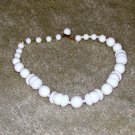 Vintage Costume JewelryWhite Bead Necklace