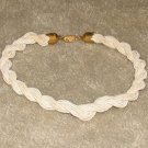 Vintage Costume Jewelry Cream Rope Choker