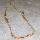 Vintage Costume Jewelry 20" Goldtone with with Bead Necklace