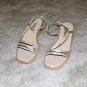 Ladies Sandals with Silver and Gold Straps size 7B