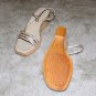 Ladies Sandals with Silver and Gold Straps size 7B