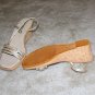 Ladies Sandals with Silver and Gold Straps size 7B