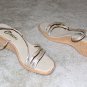 Ladies Sandals with Silver and Gold Straps size 7B