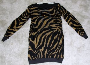 Vintage 70's Black Gold Short Dress Clubwear