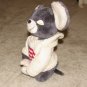 Gray Plush 12 Inch Patriotic Mouse