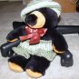 Black Bear 15" Teddy Bear w Custom Crocheted Outfit