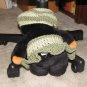 Black Bear 15" Teddy Bear w Custom Crocheted Outfit