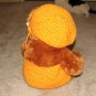 Plush Honey Brown Bear 16" Teddy Bear w Custom Crocheted Outfit