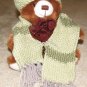 Plush Brown 15" American Teddy Bear w Custom Crocheted Outfit