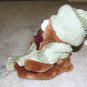 Plush Brown 15" American Teddy Bear w Custom Crocheted Outfit