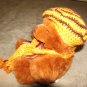 Plush Brown Honey 14" American Teddy Bear w Custom Crocheted Outfit