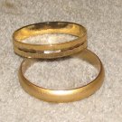 Vintage Costume Jewelry 2 Goldtone Bangle Bracelets - small lot