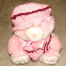 Plush Pink 20" Teddy Bear w Custom Crocheted Outfit