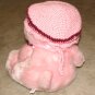 Plush Pink 20" Teddy Bear w Custom Crocheted Outfit
