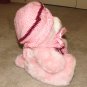 Plush Pink 20" Teddy Bear w Custom Crocheted Outfit