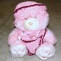Plush Pink 20" Teddy Bear w Custom Crocheted Outfit