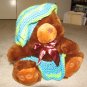 Plush Brown 18" Teddy Bear w Custom Crocheted Outfit
