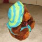 Plush Brown 18" Teddy Bear w Custom Crocheted Outfit