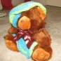 Plush Brown 18" Teddy Bear w Custom Crocheted Outfit