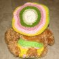 Plush Honey 20" Teddy Bear w Custom Crocheted Outfit