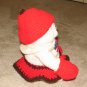 Plush White 12" American Flag Teddy Bear w Custom Crocheted Outfit