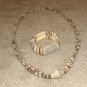 Vintage Costume Jewelry Double Strand Bead Necklace w Matching Bracelet