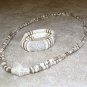 Vintage Costume Jewelry Double Strand Bead Necklace w Matching Bracelet