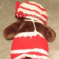 Plush Brown 12" Teddy Bear w Custom Crocheted Outfit