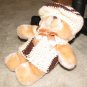 Plush Honey 12" Teddy Bear w Custom Crocheted Outfit