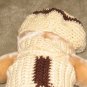 Plush Honey 12" Teddy Bear w Custom Crocheted Outfit