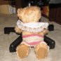 Plush Honey 16" Teddy Bear w Custom Crocheted Outfit