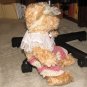 Plush Honey 16" Teddy Bear w Custom Crocheted Outfit