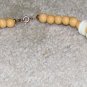 Vintage Costume Jewelry White, Pink Large Bead Necklace