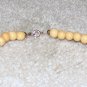 Vintage Costume Jewelry White, Pink Large Bead Necklace