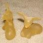 Vintage 1970's 2 Glass Does 2 1/2" Collectible Avon Bottles
